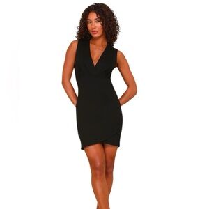 Lulus Cocktail Hour Sleeveless Ruched Black Mini Dress Size XS